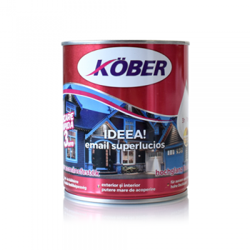 Vopsea alchidica pentru lemn / metal, Kober Ideea, interior / exterior, maro , 0,75L