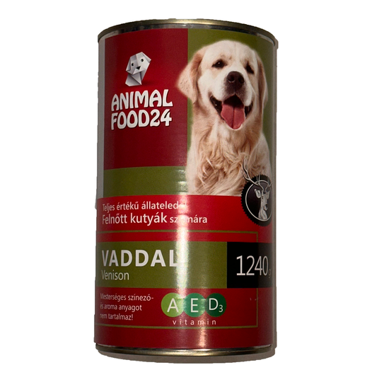 Conservă pentru câini 1240g VÂNAT ANIMALFOOD24