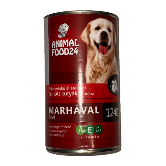 Conservă pentru câini 1240g VITĂ ANIMALFOOD24